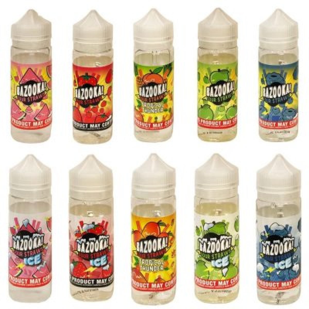 Bazooka Vape Juice, Available in a variety of nicotine strengths. Bazooka Vape Juice, Available in a variety of nicotine strengths.