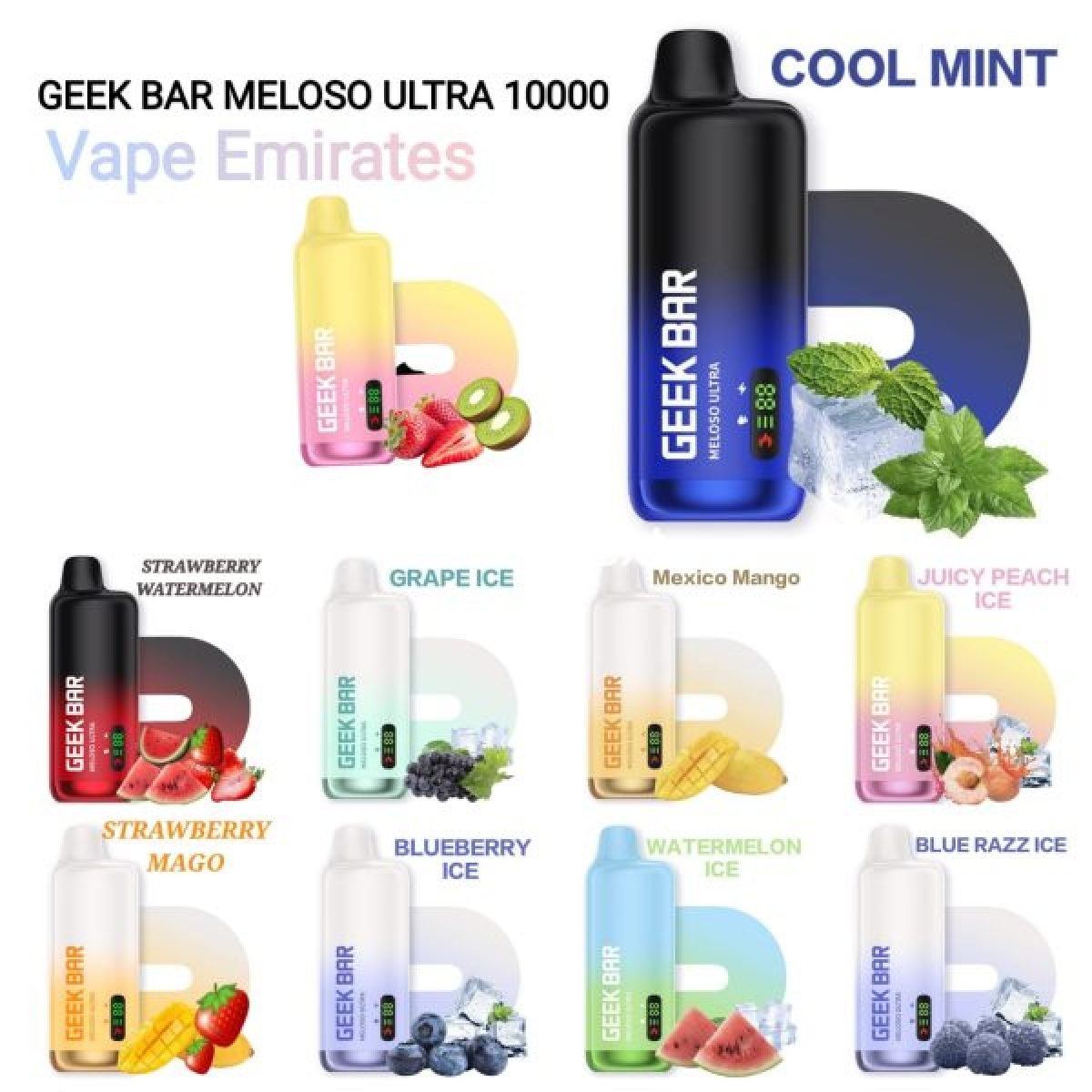 Stone Freeze Geek Bar Flavor Profile Geek Bar Meloso 30K Disposable Vape GEEK  BAR Meloso Ultra 10000, Smart Led/ Type-C Recharge