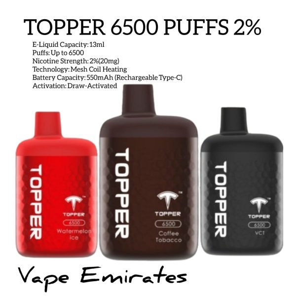 TOPPER 6500 PUFFS Disposable Vape