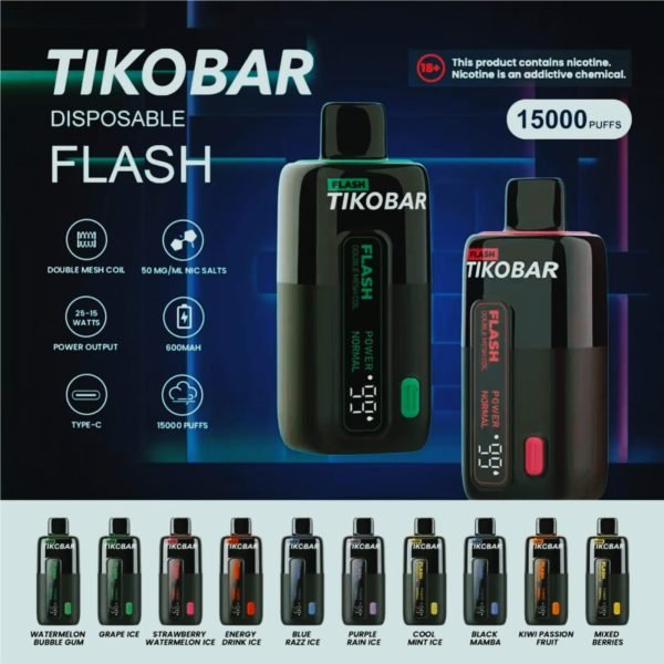 TIKOBAR Flash 15000 Puffs Disposable Vape