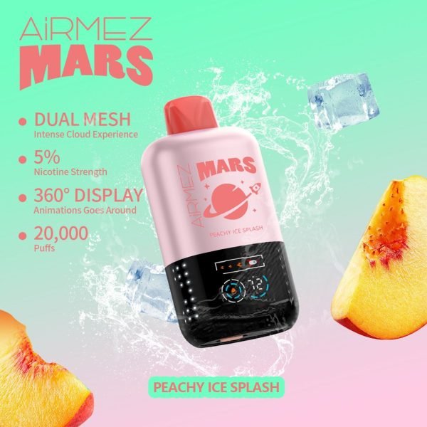 Airmez Mars 20000 Puffs Disposable Vape Peachy ice Splash