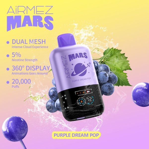 Airmez Mars 20000 Puffs Disposable Vape Purple Dream Pop