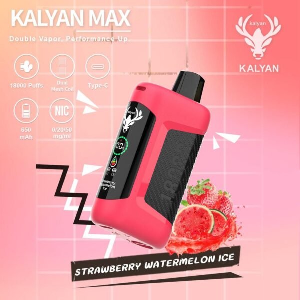 Kalyan Max 18000 Puffs Strawberry Watermelon Ice