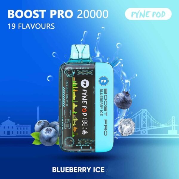  Pyne Pod Boost Pro 20000 Puffs  Blueberry Ice