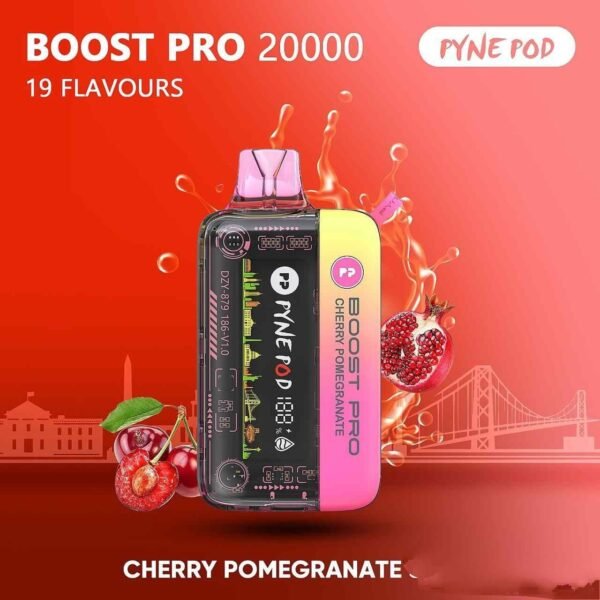  Pyne Pod Boost Pro 20000 Puffs  Cherry Pomegranate