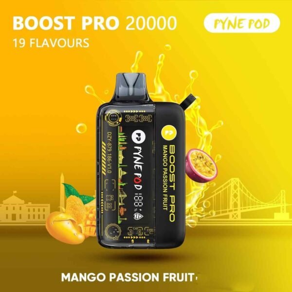  Pyne Pod Boost Pro 20000 Puffs  Mango Passion Fruit