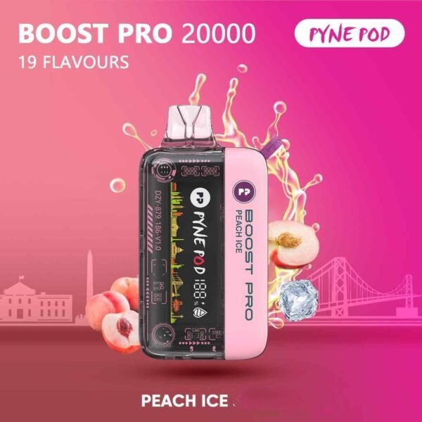  Pyne Pod Boost Pro 20000 Puffs  Peach Ice