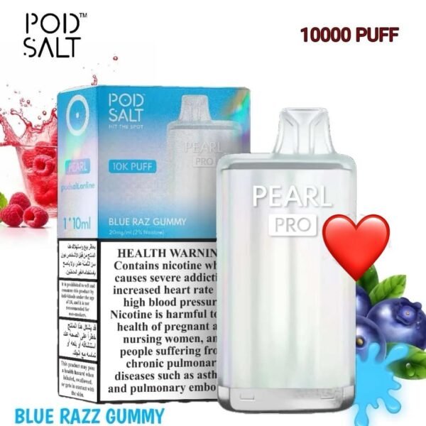 Pod Salt Pearl Pro 10000 Puffs blue razz gummy