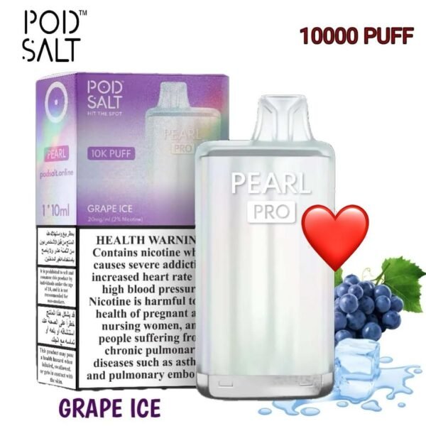 Pod Salt Pearl Pro 10000 Puffs grape ice