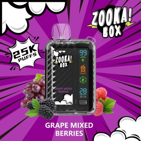 Zooka Box 25000 Puffs grape mix berries