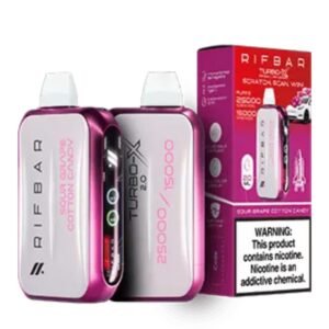 RIFBAR Turbo X 25000 Puffs sour grape cotton candy