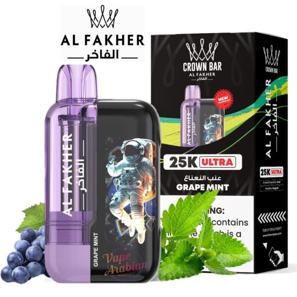 Al Fakher Crown Bar 25k Ultra grape mint
