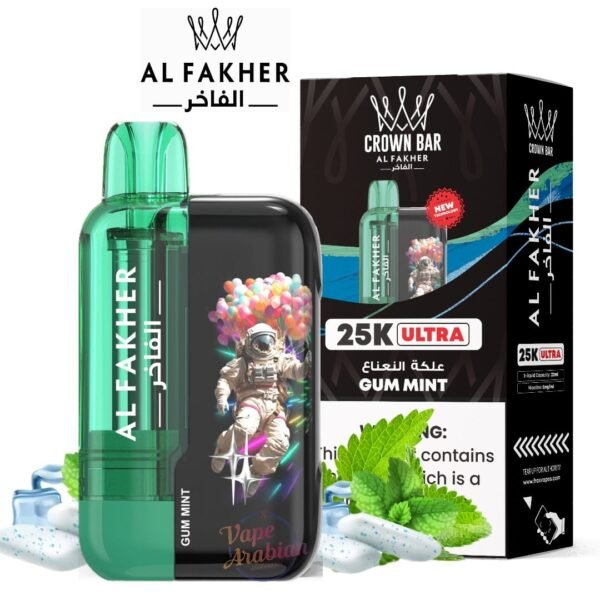 Al Fakher Crown Bar 25k Ultra gum mint