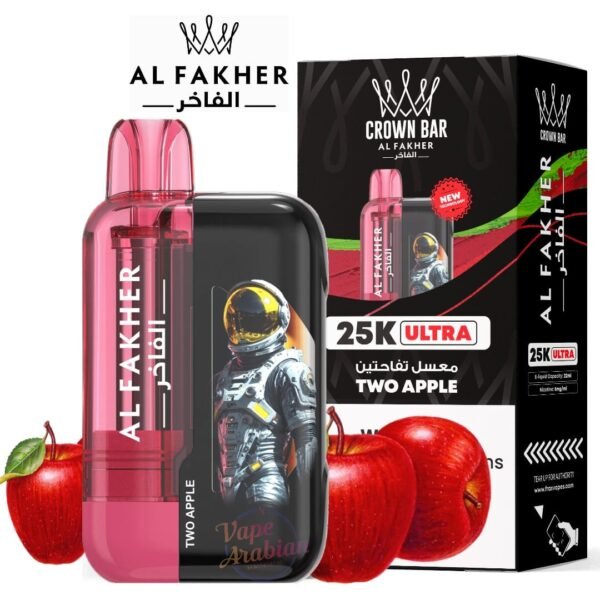 Al Fakher Crown Bar 25k Ultra two apple