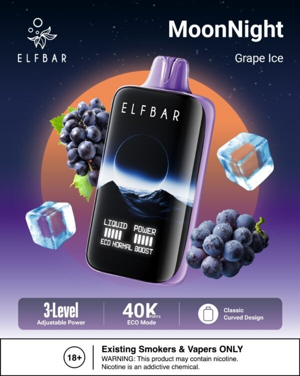 ELF BAR Moon Night 40K Puffs grape ice