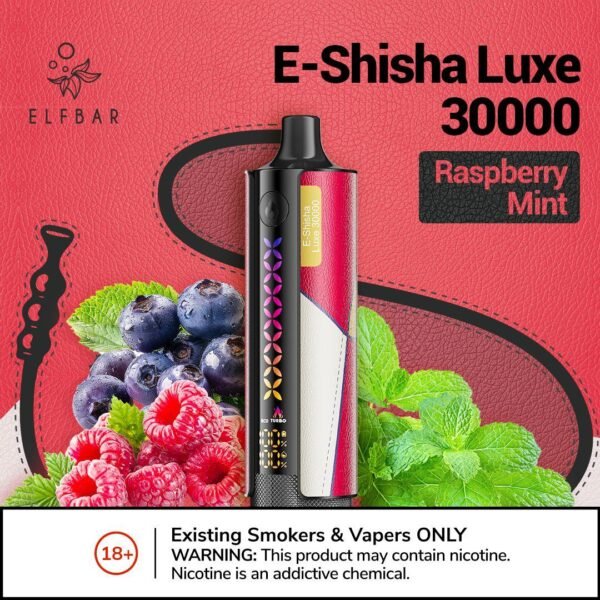Elf Bar E-Shisha Luxe 30000 Puffs raspberry mint