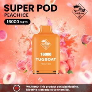 Tugboat Super 16000 Puffs Pod Mod peach ice