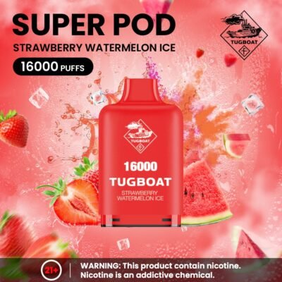 Tugboat Super 16000 Puffs Pod Mod strawberry watermelon ice