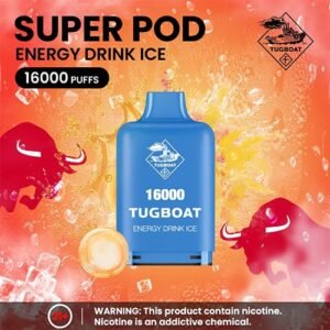 Tugboat Super 16000 Puffs Pod Mod energy drink ice