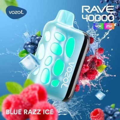 Vozol Rave 40000 Puffs blue razz ice