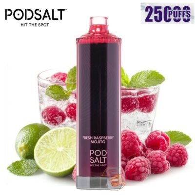 POD SALT Onyx Cloud 25000 Puffs fresh raspberry mojito
