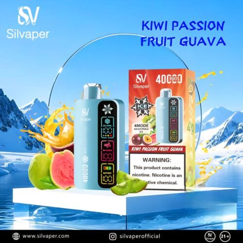 SilVaper Ice Control 40000 Puffs kiwi passion fruit guava SilVaper Ice Control 40000 Puffs kiwi passion fruit guava
