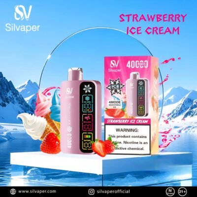SilVaper Ice Control 40000 Puffs strawberry ice cream