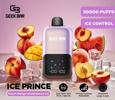 GEEK BAR ICE PRINCE 50000 peach mango watermelon ice