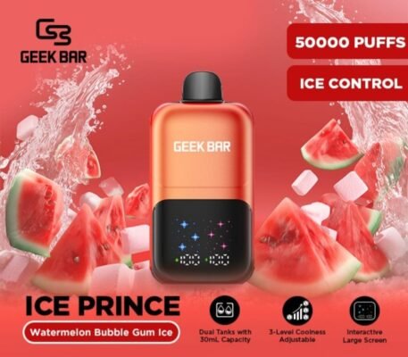 GEEK BAR ICE PRINCE 50000 watermelon bubble gum ice