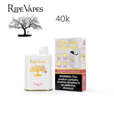 Ripe Vapes IVORY 40000 Puffs straw lush ice