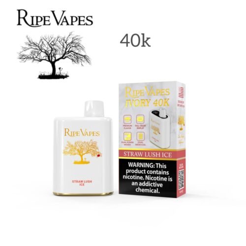 Ripe Vapes IVORY 40000 Puffs straw lush ice Ripe Vapes IVORY 40000 Puffs straw lush ice