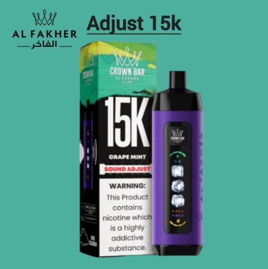Al Fakher Crown Bar 15K Ice Adjust grape mint Al Fakher Crown Bar 15K Ice Adjust grape mint
