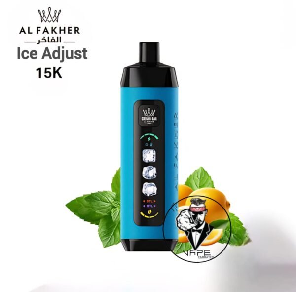 Al Fakher Crown Bar 15K Ice Adjust Disposable Vape Al Fakher Crown Bar 15K Ice Adjust Disposable Vape