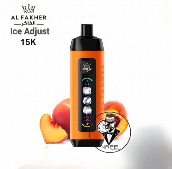 Al Fakher Crown Bar 15K Ice Adjust peach ice Al Fakher Crown Bar 15K Ice Adjust peach ice
