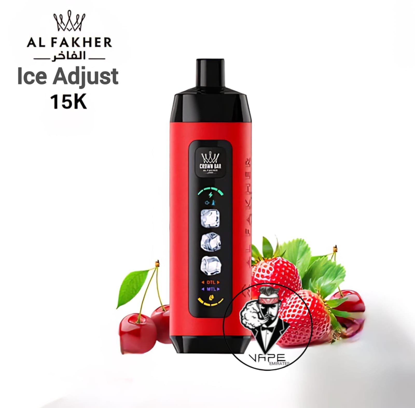 Al Fakher Crown Bar 15K Ice Adjust strawberry punch Al Fakher Crown Bar 15K Ice Adjust strawberry punch