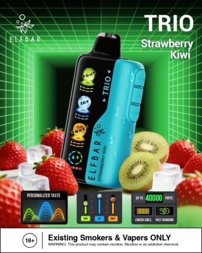 Elf Bar Trio 40k Puffs strawberry kiwi Elf Bar Trio 40k Puffs strawberry kiwi