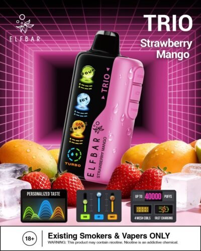 Elf Bar Trio 40k Puffs strawberry mango Elf Bar Trio 40k Puffs strawberry mango