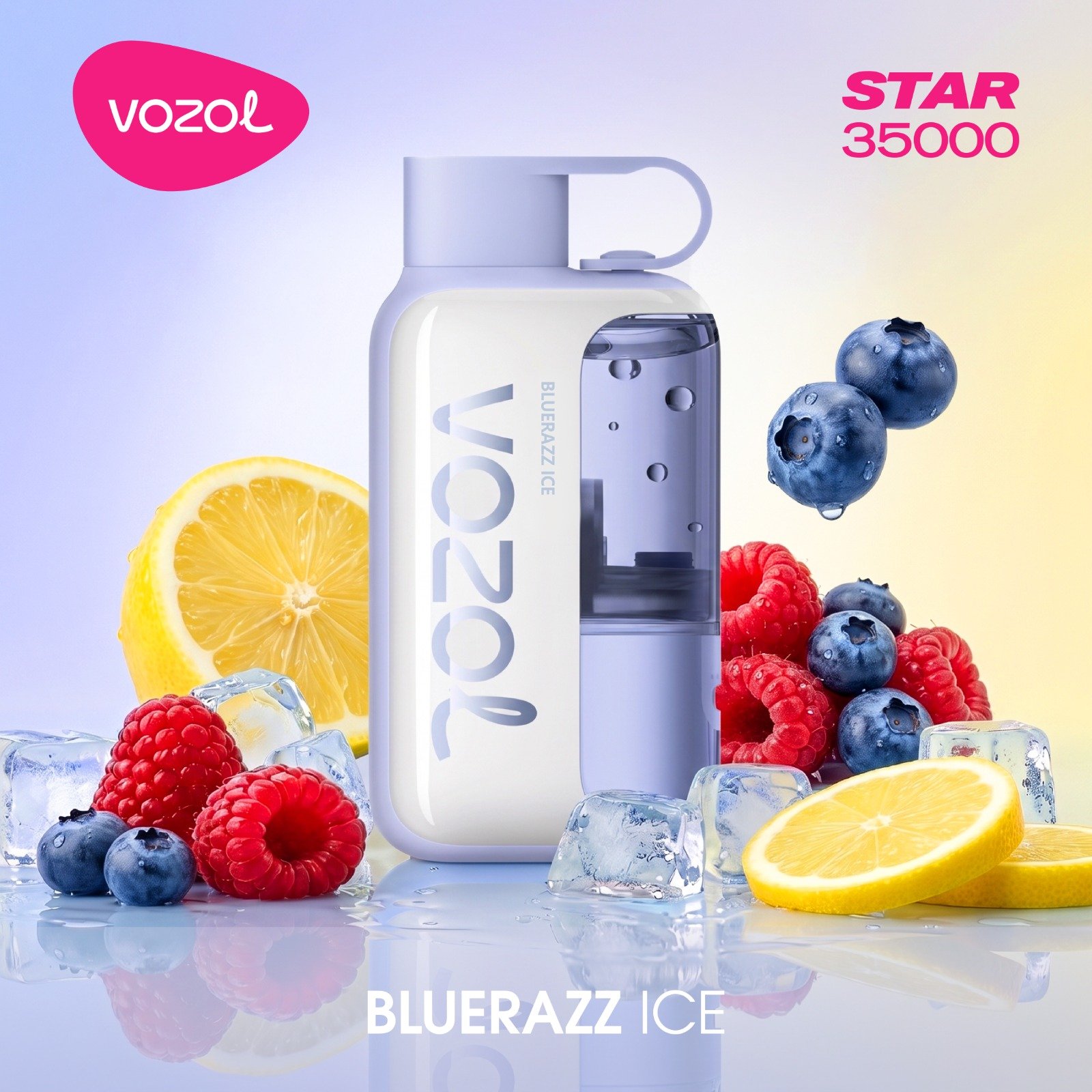 Vozol Star 35000 Puffs blue razz ice  Vozol Star 35000 Puffs Disposable Vape blue razz ice