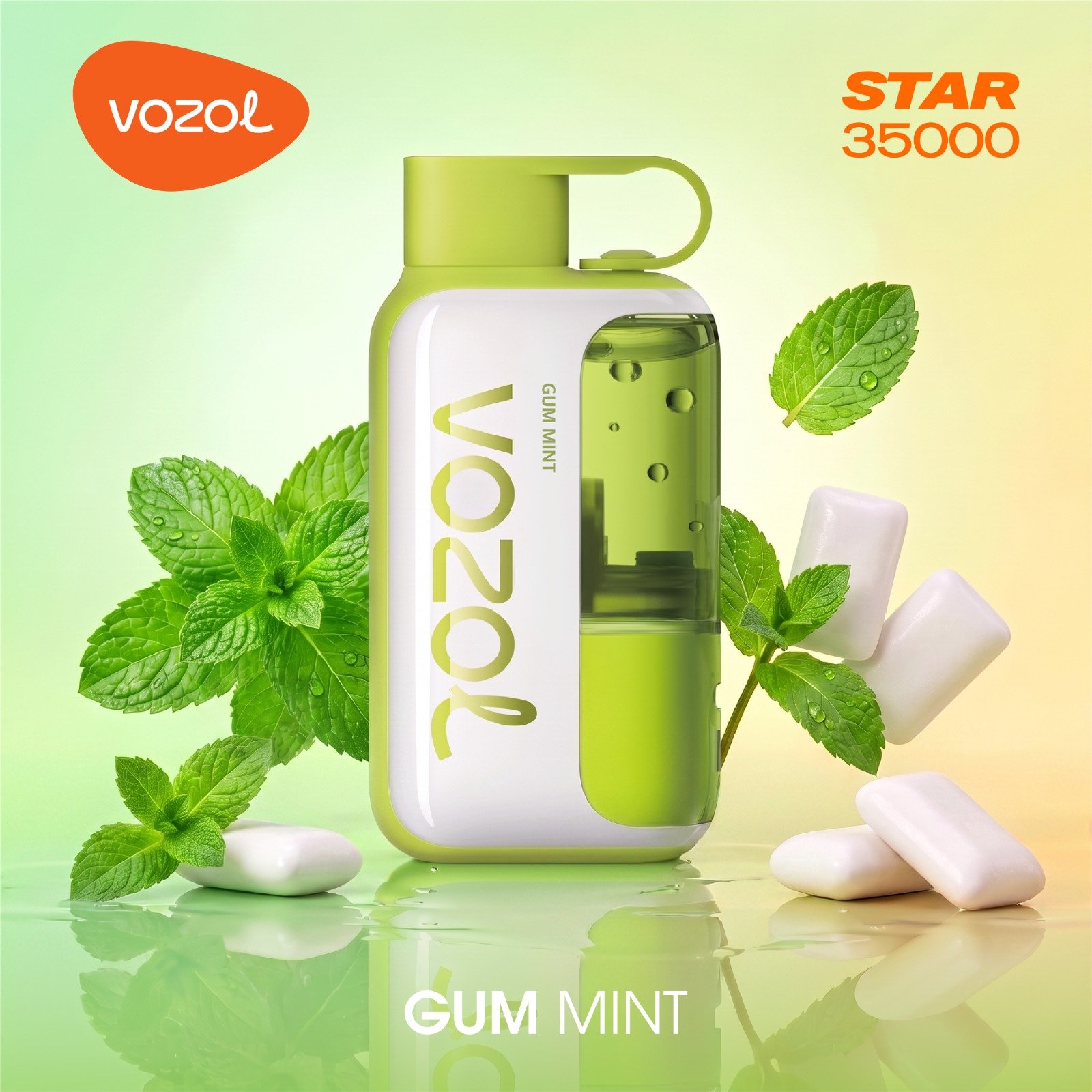 Vozol Star 35000 Puffs gum mint  Vozol Star 35000 Puffs Disposable Vape gum mint