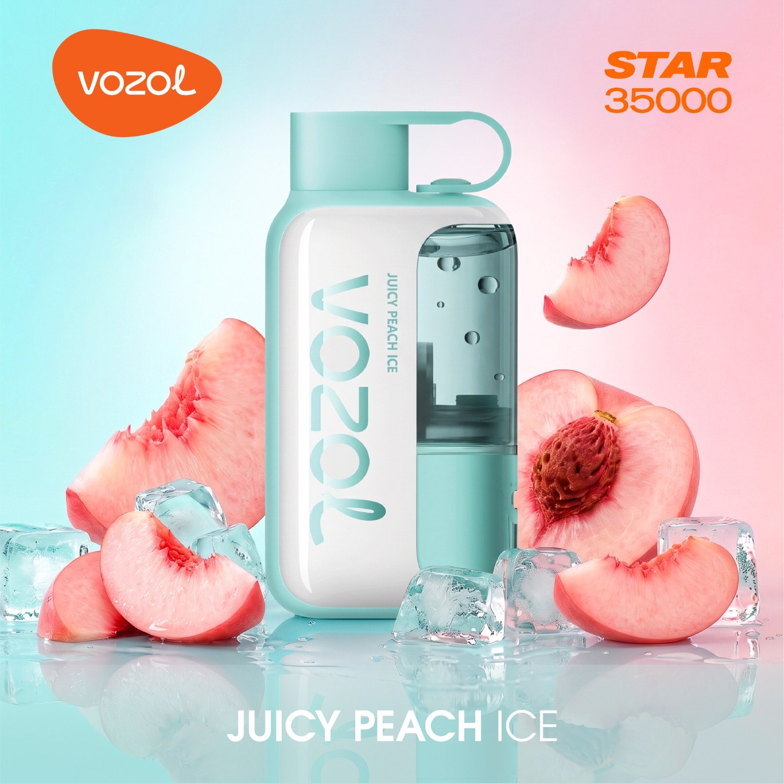 Vozol Star 35000 Puffs juicy peach ice  Vozol Star 35000 Puffs Disposable Vape juicy peach ice