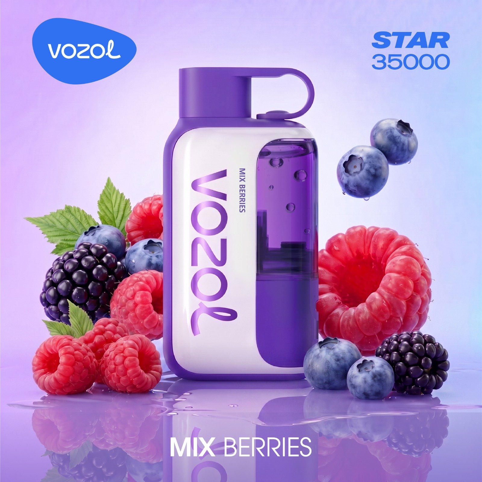 Vozol Star 35000 Puffs mix berry  Vozol Star 35000 Puffs Disposable Vape mix berry