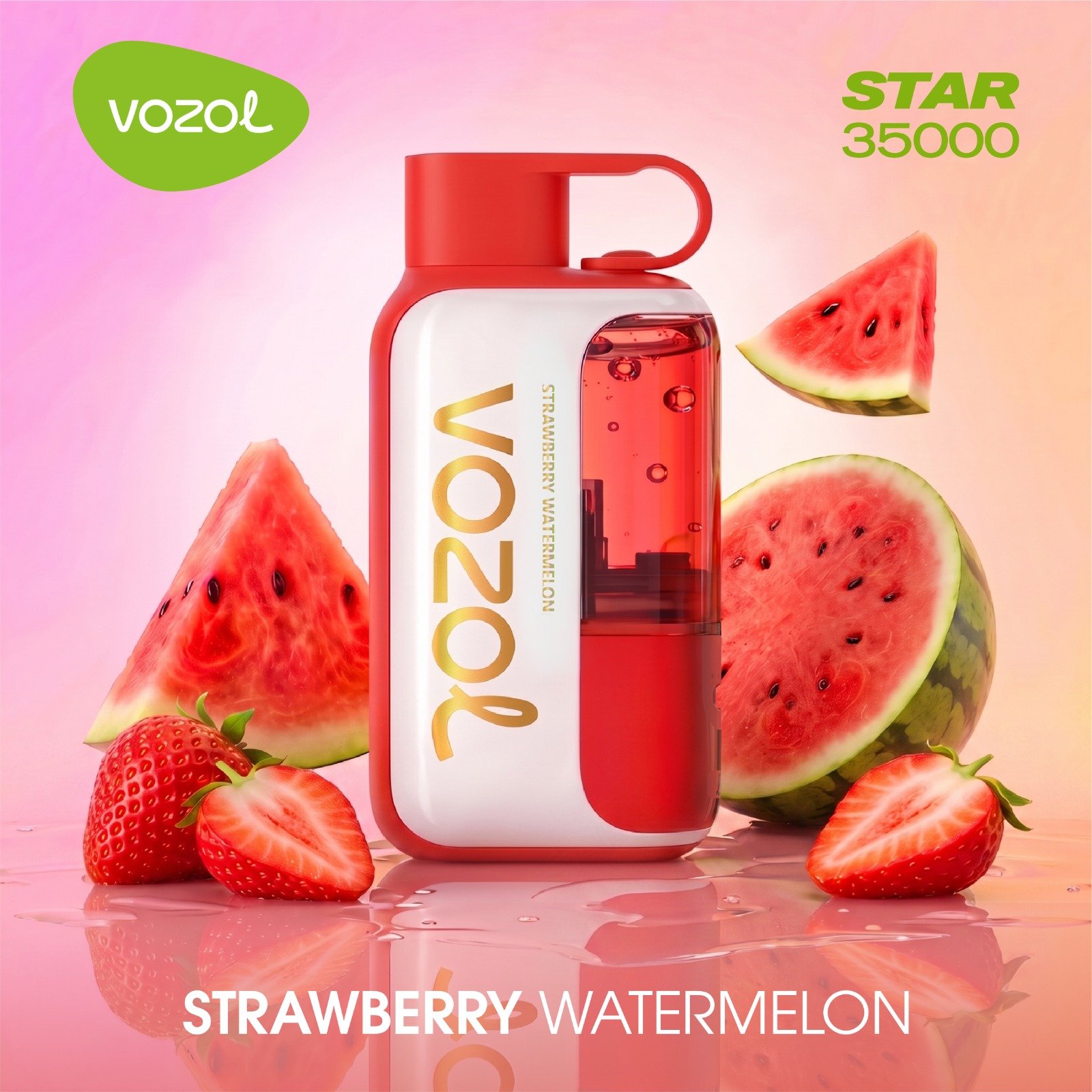 Vozol Star 35000 Puffs strawberry watermelon  Vozol Star 35000 Puffs Disposable Vape watermelon bub